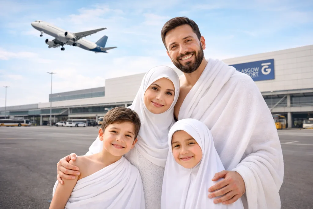 Home 54 Couple going for Umrah from Budget friendly Umrah Packages Scotland.