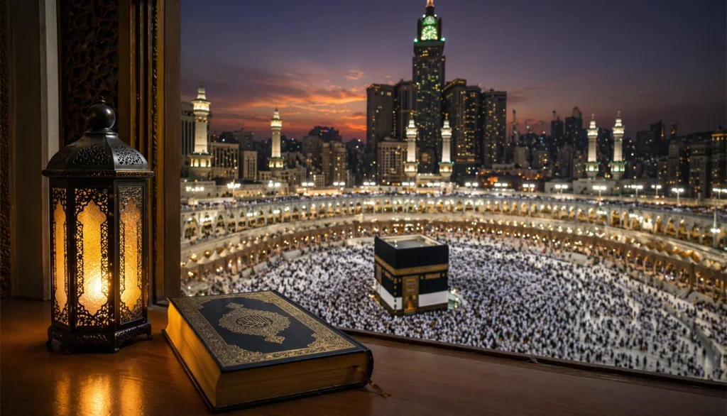 Home 54 Beautiful View of Kaaba in Masjid Al Haram Pilgrims performing Umrah with the help of Umrah packages UK agencies comparison.