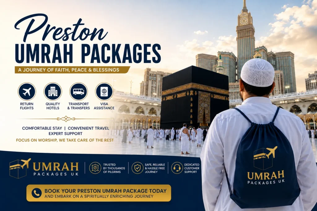 Home 53 Pilgrim performing Umrah with the best Preston Umrah Packages