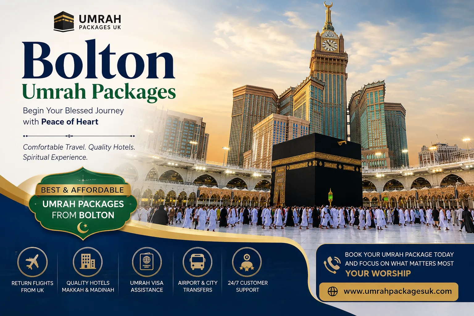 Bolton Umrah Packages – Pilgrims performing Umrah with Umrah Packages UK travel services