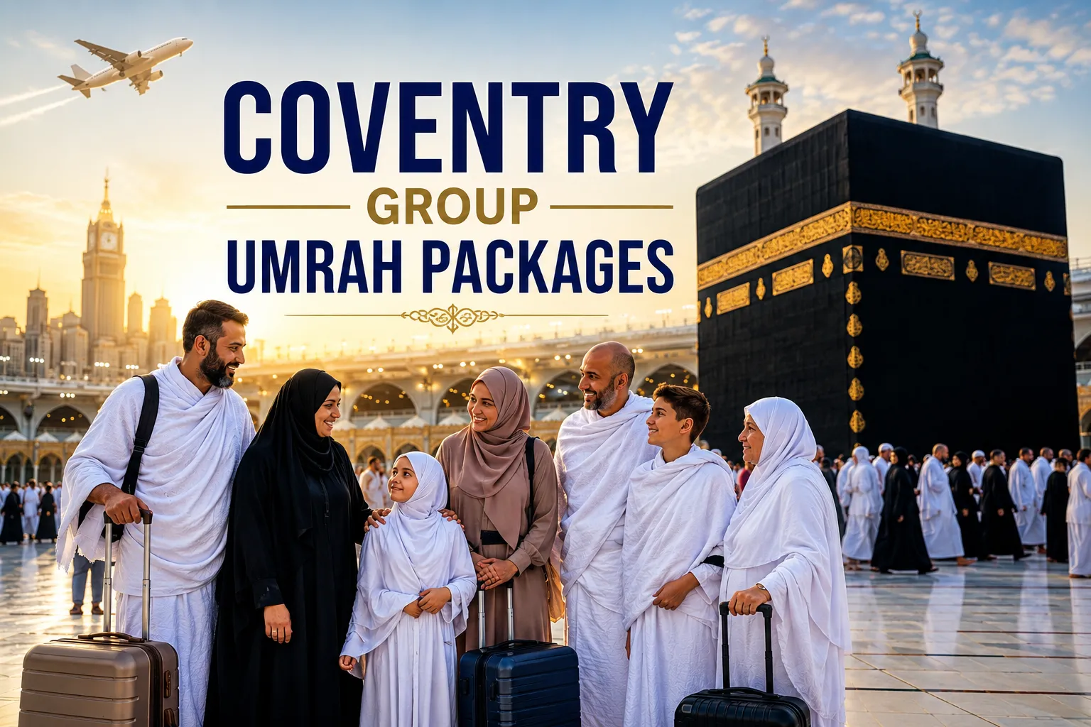 Coventry Group Umrah Packages pilgrims with best travel concept and family pilgrimage journey.