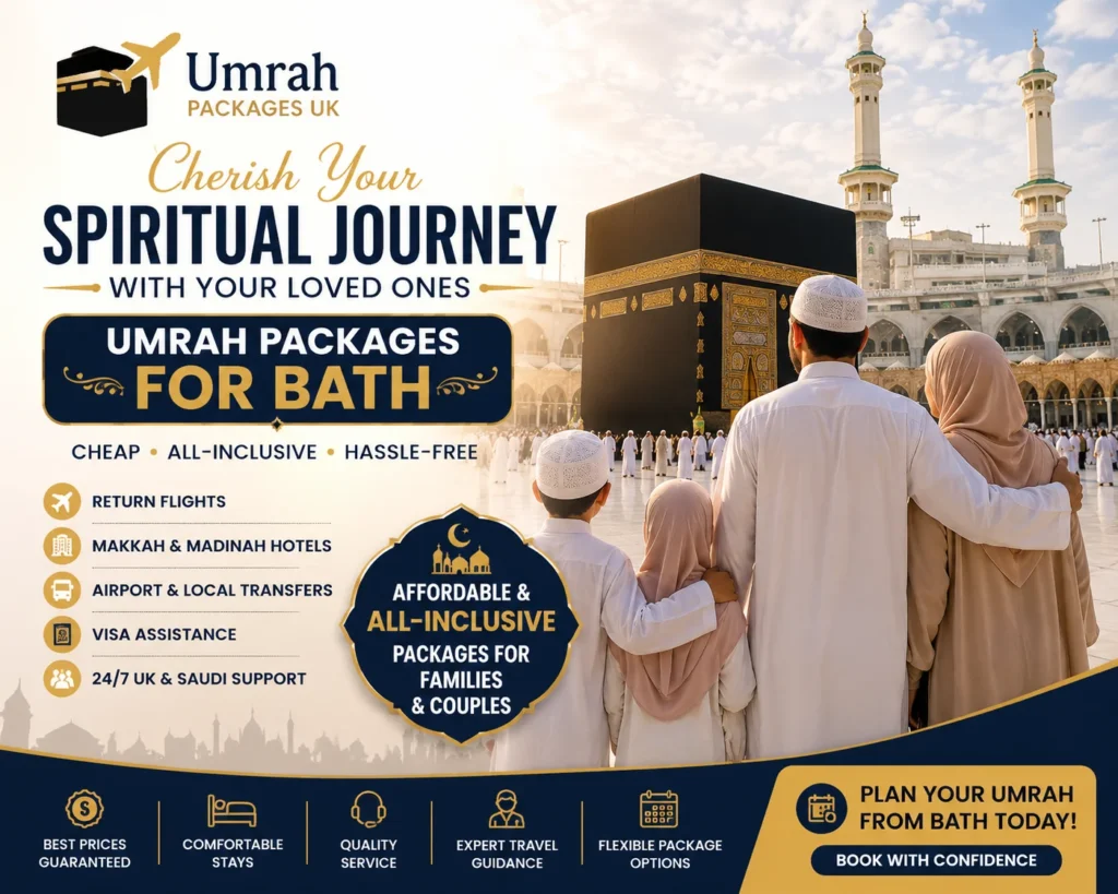 Best 2026 Umrah Packages for Bath Families & Couples